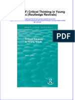 Ebook PDF Critical Thinking in Young Minds Routledge Revivals PDF