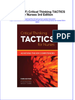 Ebook PDF Critical Thinking Tactics For Nurses 3rd Edition PDF