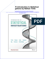 FULL Download Ebook PDF Introduction To Statistical Investigations by Nathan Tintle PDF Ebook