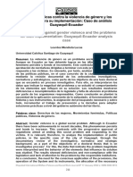 Public Policies Against Gender Violence and The Problems For Their Implementation: Guayaquil-Ecuador Analysis Case