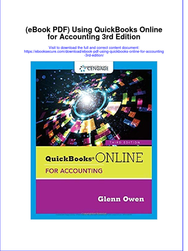 Ebook PDF Using Quickbooks Online For Accounting 3rd Edition PDF ...