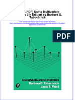 Ebook PDF Using Multivariate Statistics 7th Edition by Barbara G Tabachnick PDF