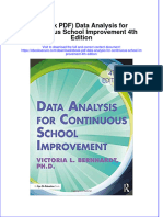 Ebook PDF Data Analysis For Continuous School Improvement 4th Edition PDF