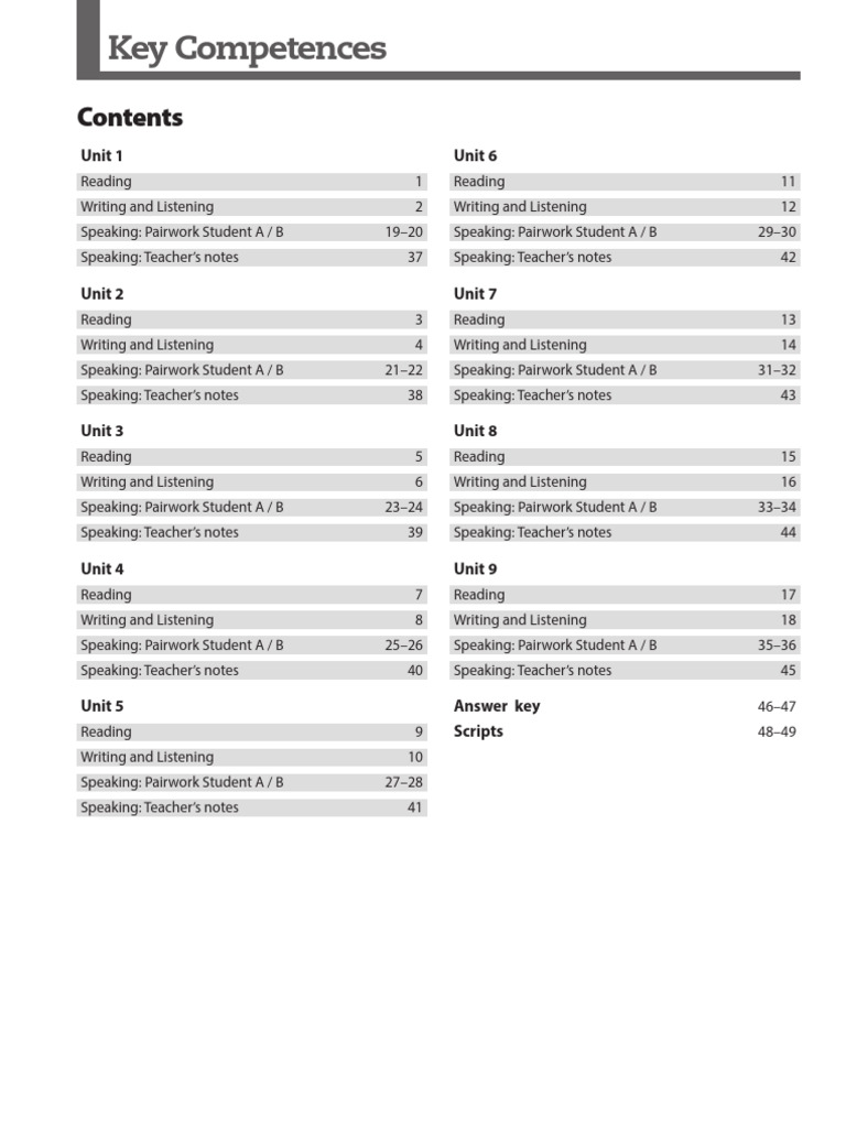 Key Competences Worksheets Guide | PDF | Marsupials | Koala