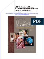 Ebook PDF Vanders Human Physiology The Mechanisms of Body Function 13th Edition PDF
