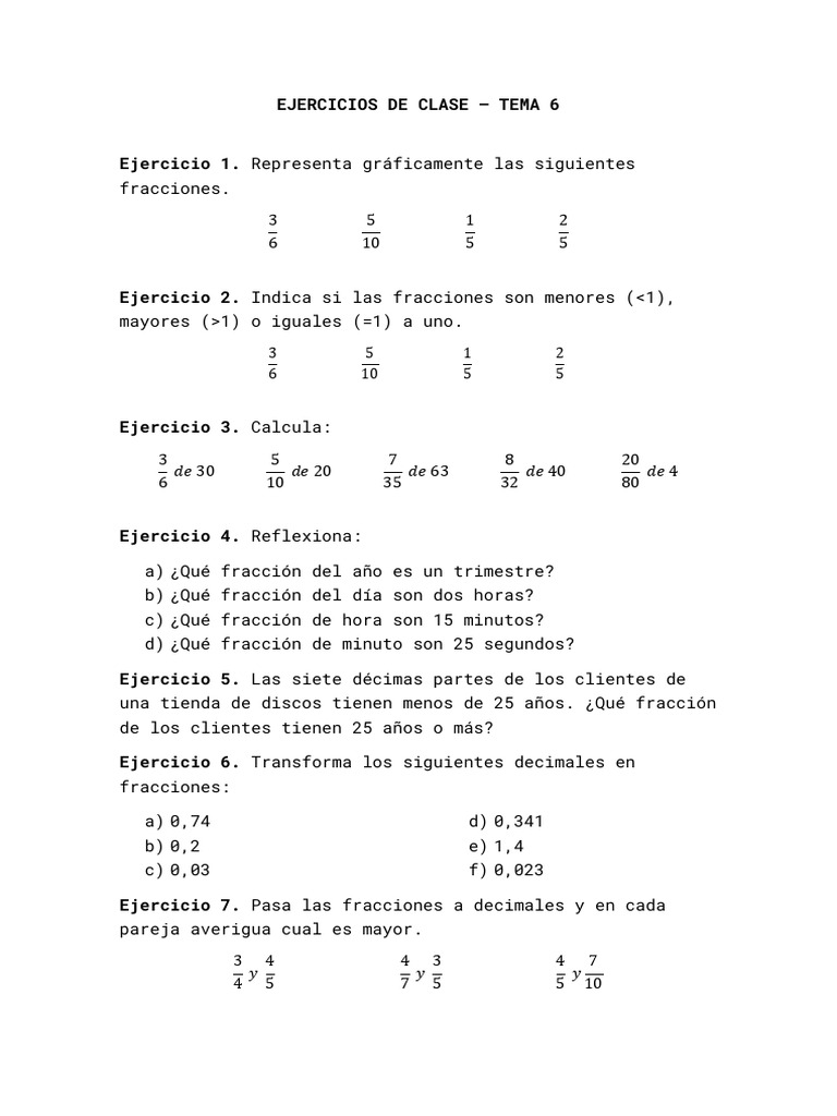 Ejercicios de Clase | PDF | Métodos y materiales de enseñanza