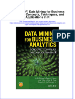 Download eBook PDF Data Mining for Business Analytics Concepts Techniques and Applications in r pdf