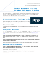 Permis B Un Modele de Contrat Pour Une Conduite Modele Entre Auto Ecoles Et Eleves