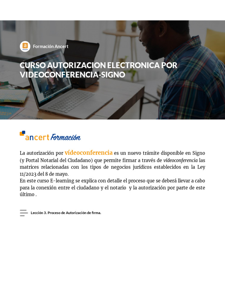 Curso Autorizacion Electronica Por Videoconferencia Signo IvbA880e ...