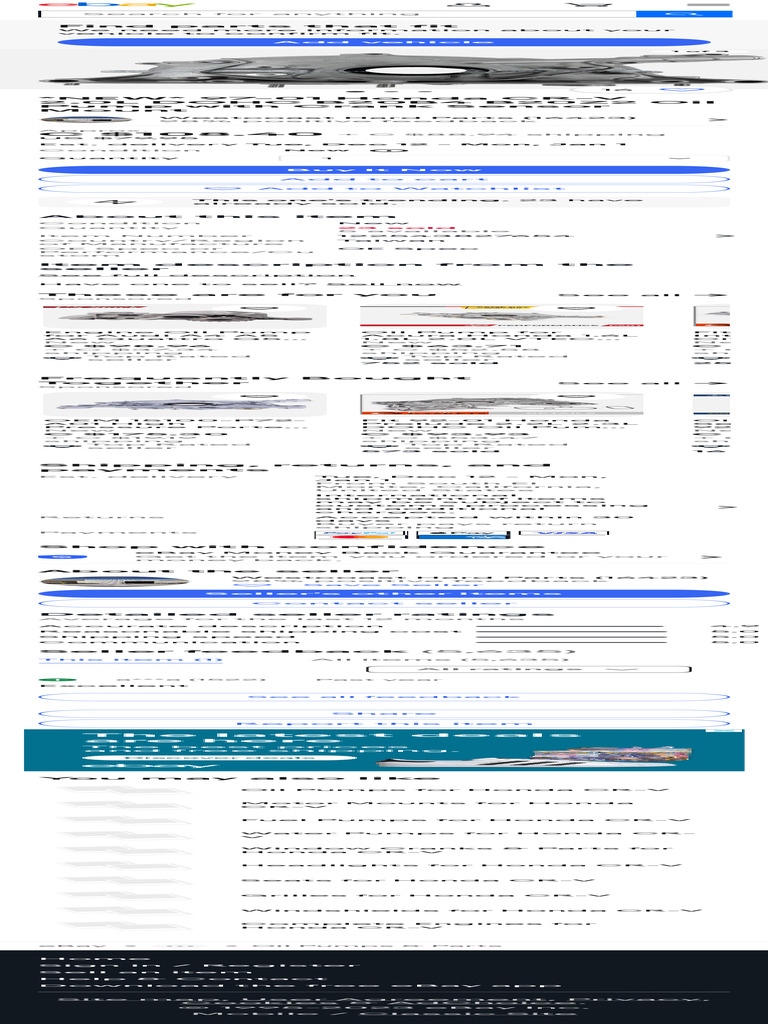 B20Z2 Oil Pump for Honda CR-V | PDF | Honda | Automotive Technologies