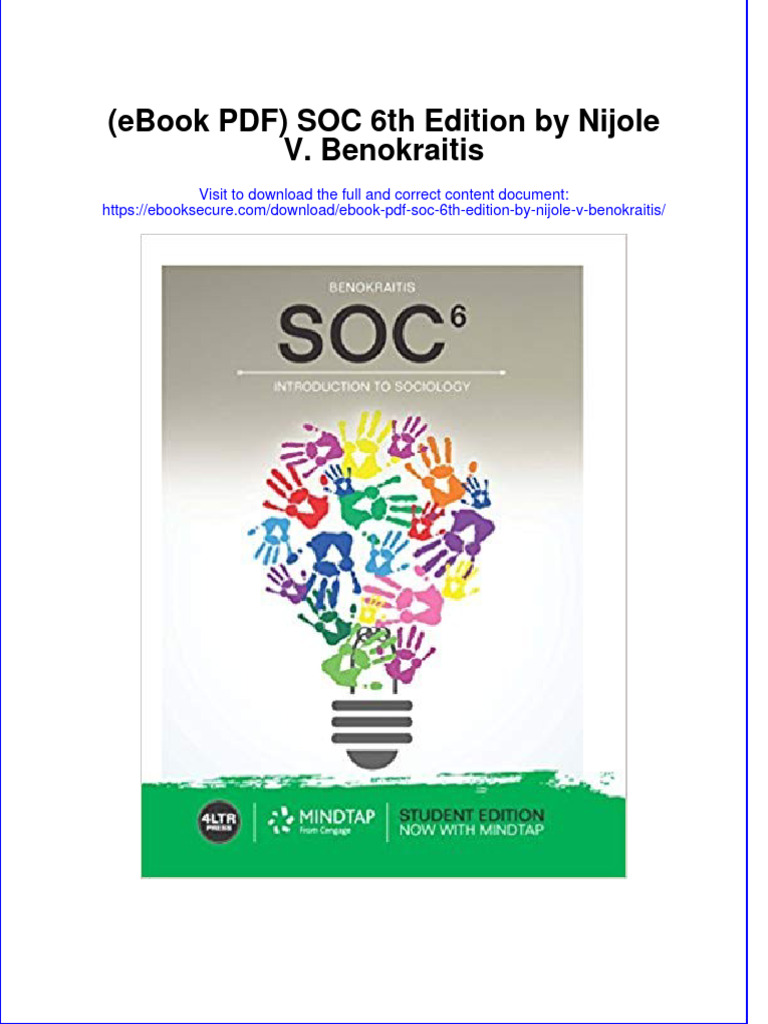 Ebook Ebook PDF Soc 6th Edition by Nijole V Benokraitis PDF