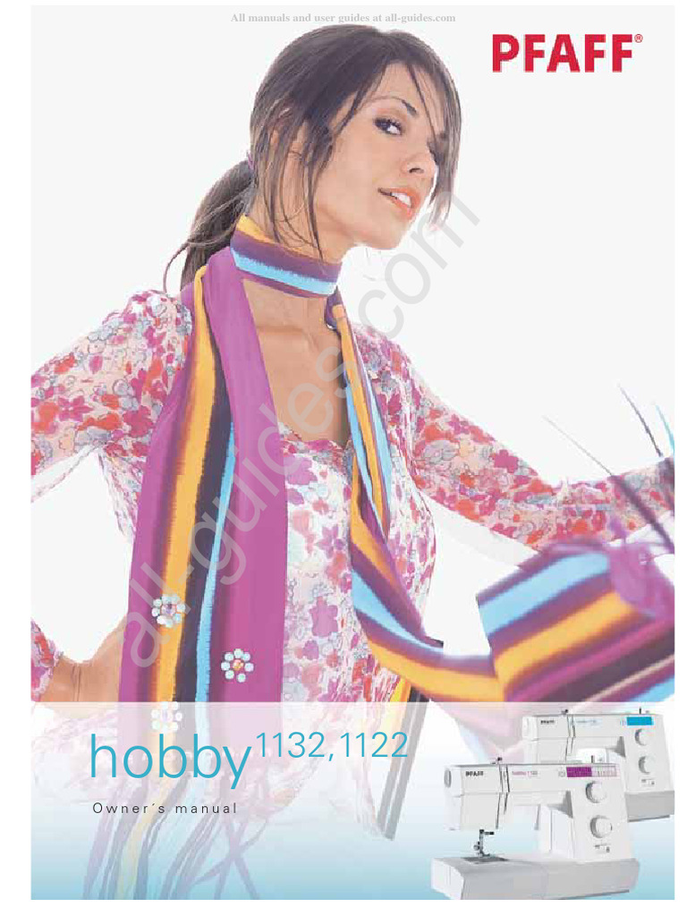 Pfaff Hobby 1122/1132 Sewing Machine Instruction Manual PDF Sewing