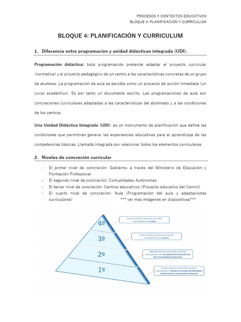 Planificación y Curriculum Educativo | PDF | Evaluación | Plan de estudios