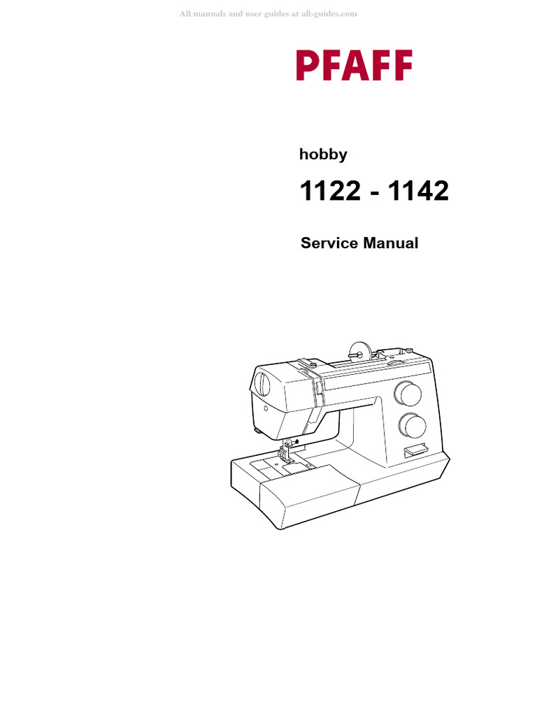 Pfaff Hobby 11221142 Service Manual PDF Sewing Machine Sewing