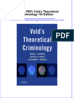 Ebook PDF Volds Theoretical Criminology 7th Edition PDF