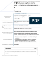 Examen - (ACDB2-15%) (SUP1) Actividad Suplementaria - Política Internacional - Relaciones Internacionales - Crisis Venezolana
