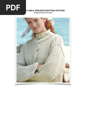 Easy Cable Sweater Pattern