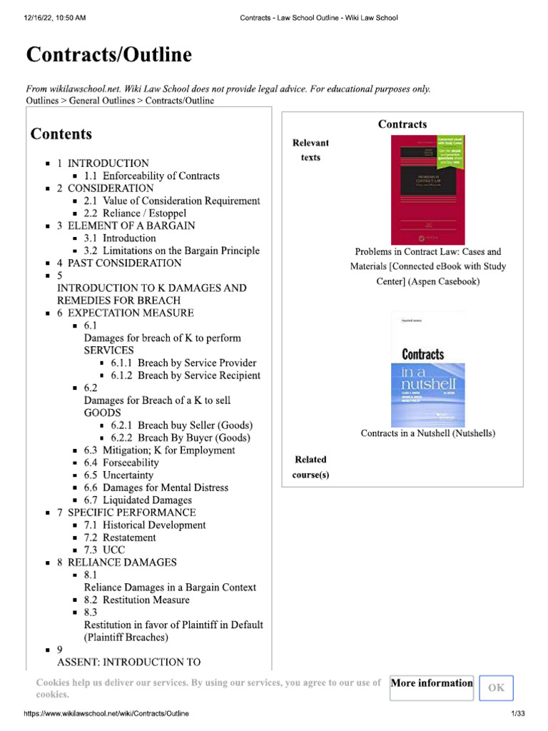 Contracts Outline | PDF