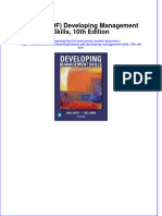 Ebook PDF Developing Management Skills 10th Edition PDF