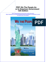 Ebook PDF We The People An Introduction To American Government 12th Edition PDF