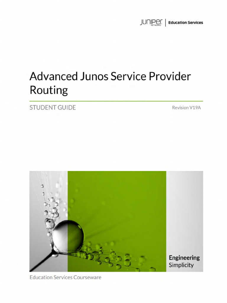 Advanced Junos Routing Student Guide | PDF | Computer Network | Wide ...