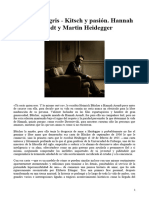 Claudio Magris - Kitsch y Pasión. Hannah Arendt y Martin Heidegger