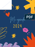 Agenda 2024 Con Portadas y Planners Moderno Colorido Morado