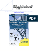 Ebook PDF Differential Equations With Applications and Historical Notes 3rd Edition PDF