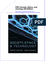 Ebook Ebook PDF Society Ethics and Technology 5th Edition PDF