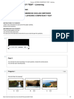 Examen - MIDTERM COMPETENCY TEST - Listening