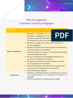 Plan de Asignatura Currículo