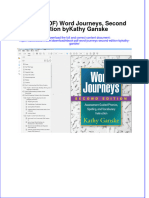 Ebook PDF Word Journeys Second Edition Bykathy Ganske PDF