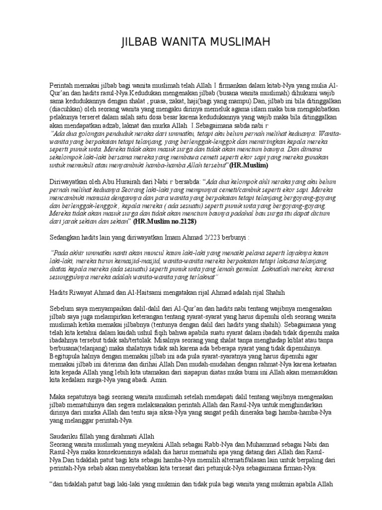Artikel Jilbab Muslimah Artikel Jilbab Muslimah