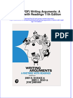 Ebook PDF Writing Arguments A Rhetoric With Readings 11th Edition PDF