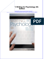 Ebook PDF Writing For Psychology 4th Edition PDF