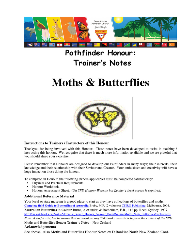 Moths & Butterflies Honour Guide | PDF | Pupa | Butterfly