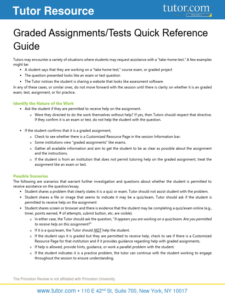 Graded Assignment Quiz QRG | PDF