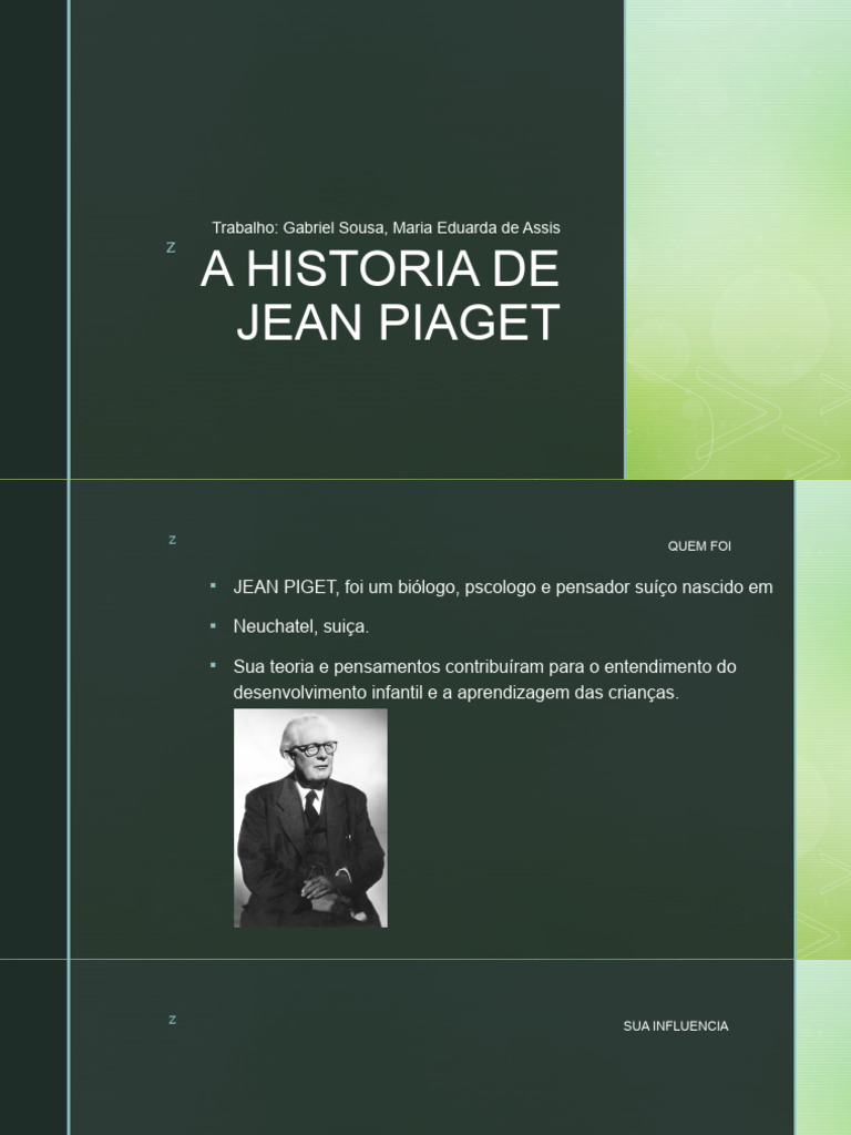 A Historia de Jean Piaget | PDF