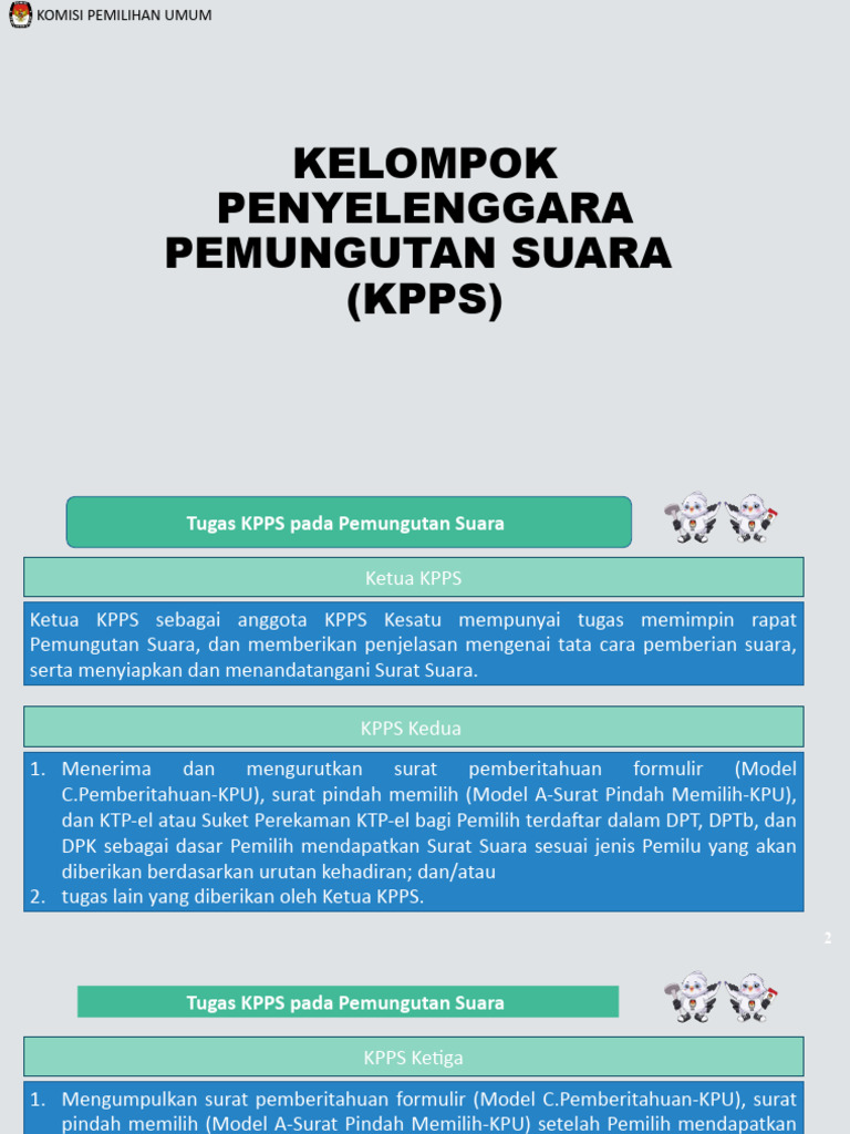Urutan Tugas KPPS dalam Pemilu | PDF