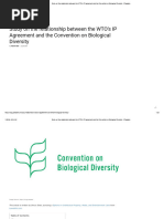 Study On The Relationship Between The WTO's IP Agreement and The Convention On Biological Diversity - Ipleaders