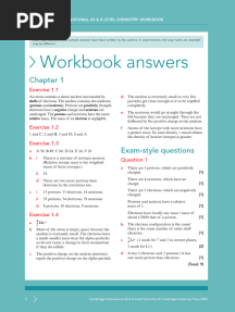 AS & A Level Chemistry Workbook Answers