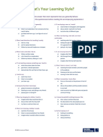 Learning Style Quiz Individual Activity