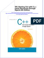 Ebook Ebook PDF Starting Out With C From Control Structures Through Objects 8th Edition PDF