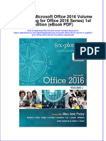 Exploring Microsoft Office 2016 Volume 1 Exploring For Office 2016 Series 1st Edition Ebook PDF