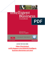 Intelligent Business Elementary, Pre-Intermediate and Intermediate by Pearson Longman (Coursebook and CD-ROM)