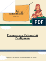 Penomenang Kultural at Panlipunan