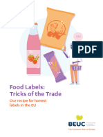 Beuc-X-2018-049 Our Recipe For Honest Labels in The Eu