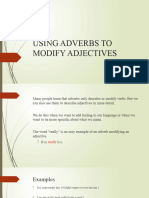 Using Adverbs To Modify Adjectives