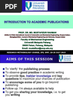 Introduction To Academic Publications IPS UMP 28-29 July 2015 Update