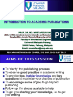 Introduction To Academic Publications IPS UMP 28-29 July 2015 Update